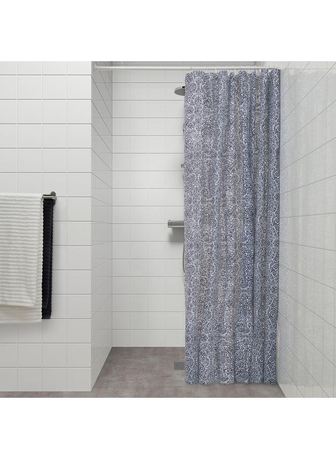 erorex Shower curtain, white/blue, 180x200 cm - Image 4