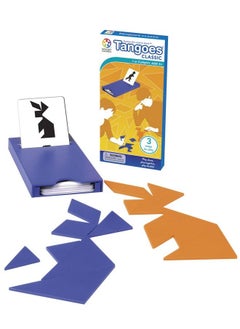 Classic Tangram Travel Game With Portable Case Featuring 100 Challenges For Ages 7 Adult