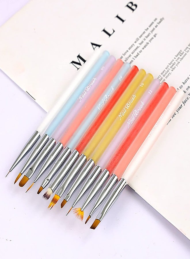 SILPECWEE فرشاة أظافر أومبري SILPECWEE 1 قطعة، فرشاة فن الأظافر الأكريليكي، فرشاة تدرج الأظافر، قلم طلاء الأظافر، فرشاة أومبري لأظافر الجل، فرشاة تصميم المانيكير، أداة فن الأظافر - Image 3