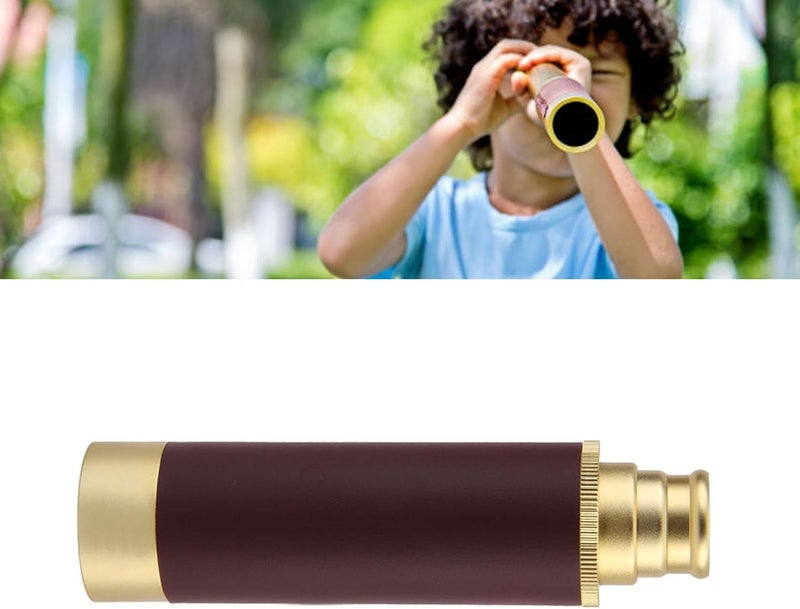 Retro Pirate Telescope, Zoomable Portable Handheld Telescope Vintage Monocular for Camping Boating Gift - Image 5