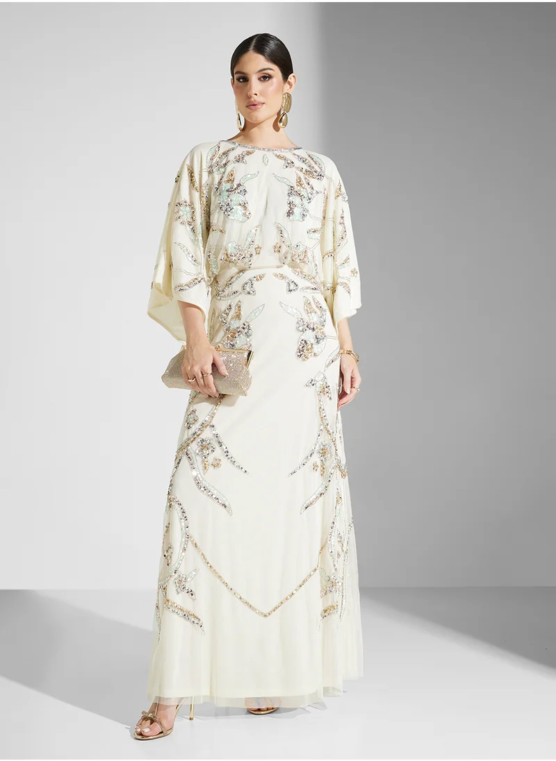 فروك اند فرل Puff Sleeves Maxi Dress