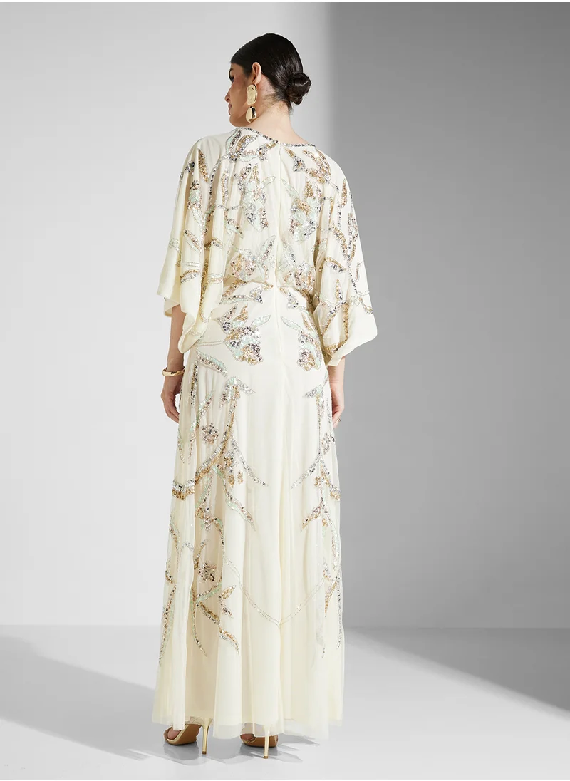 فروك اند فرل Puff Sleeves Maxi Dress