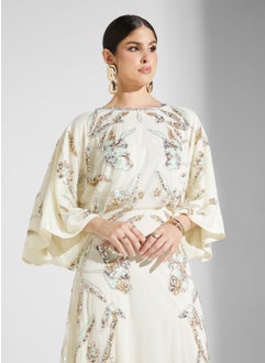 Frock and Frill Puff Sleeves Maxi Dress  - Image 3