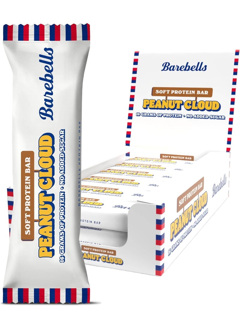 Barebells Soft Protein Bar Peanut Cloud 55g x 12 Bars, High Protein Soft Snack Bars, Delicious Peanut Flavor, Pack of 12 - Image 1