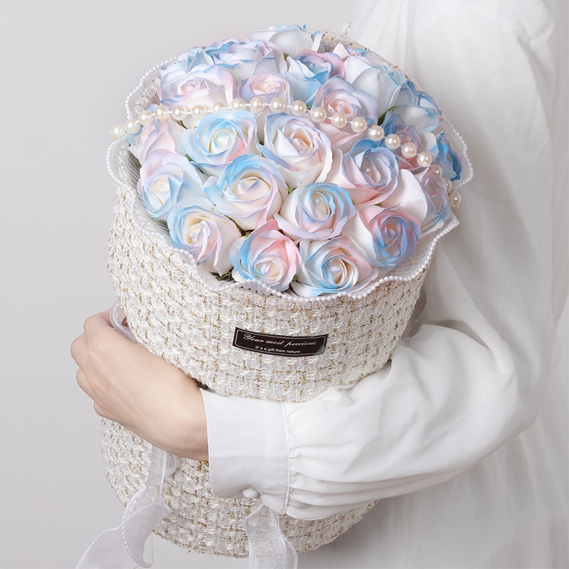 Birthday Gifts For Goddess Day, Small Fragrant Style, Crushed Ice Blue Roses, Bouquets For Mothers, Gifts For Mother-In-Law, Fragrance - Image 3