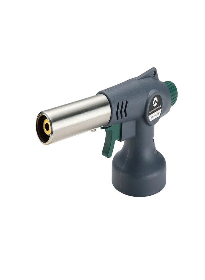 camping moon Campingmoon Culinary Torch, Kitchen Blow Torch with Adjustable Flame, High Power Butane Torch for Cooking, Creme Brulee & BBQ - 1300°C Refillable Blue Flame Gun (Butane Not Included)(Grey) - Image 1