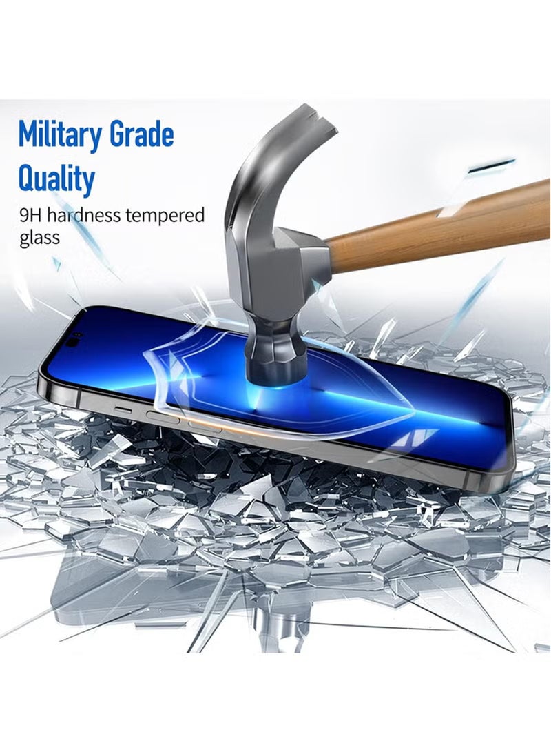 ملبوس حماية للخصوصية تغطي كاملة لشاشة iPhone 17 PRO Max مع زجاج مقسى بصلابة 9H، خالي من الفقاعات، مزود بميزة بصمة الإصبع - Image 5