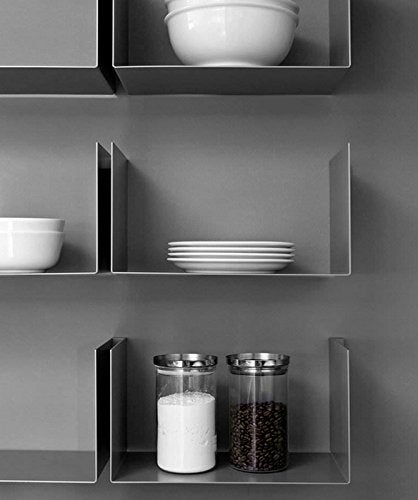INDIAN DECOR INDIAN DECOR Metal Powder Coated Kitchen Shelves Grey 