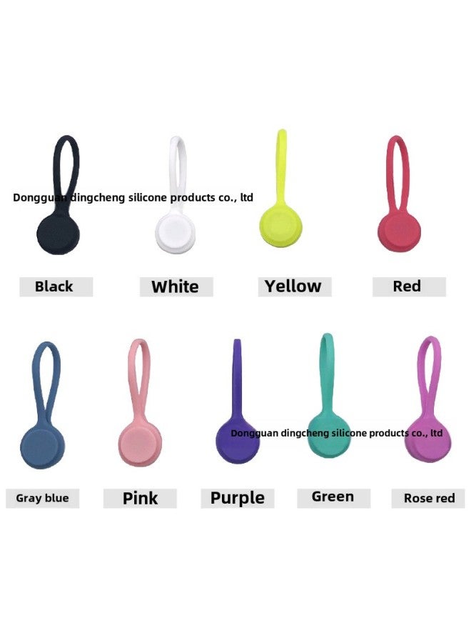 Loquat Silicone Mini Wire Organizer Creative Magnetic Cable Ties Data Cable Storage Hub Digital Computer Accessories-Color:Generation 11cm Black - Image 1