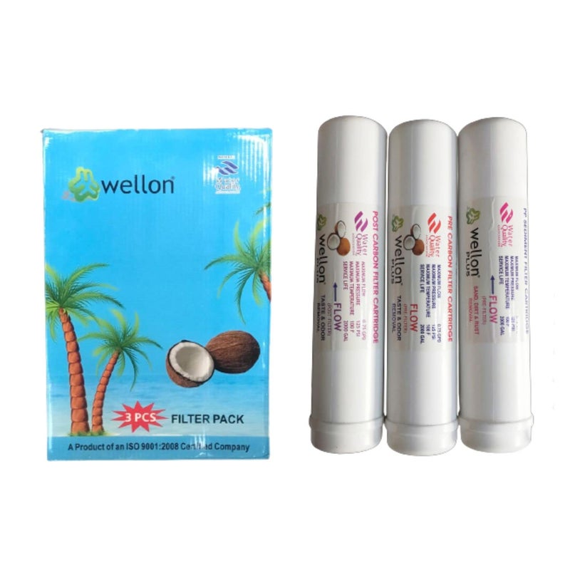 Wellon Plus Coconut Carbon Inline Set for Water Purifier 1pcs - Image 1