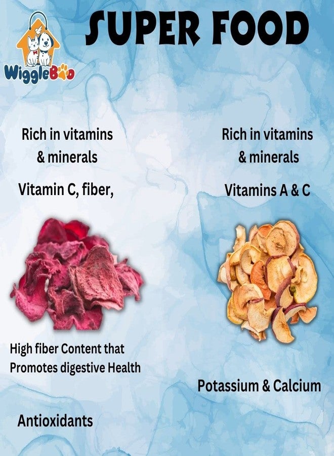 WiggleBoo Hamster Treats || Crunchy & Delicious || Nutritious || Healthy & Tasty || All-Natural Snacks Packed with Flavor and Nutrients for Optimal Health and Wellness (Dried Beetroot & Apple) - Image 5