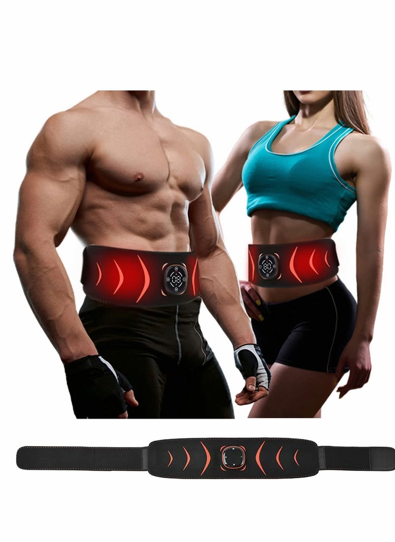 SYOSI "Heating Abs Toning Belt, Muscle Toner, Abdominal Training Belt  Workout Portable Fitness Equipment Office Home for Abdominal Arm & Leg  ​37""-55""（No remote control） Orange Black "  - Image 1