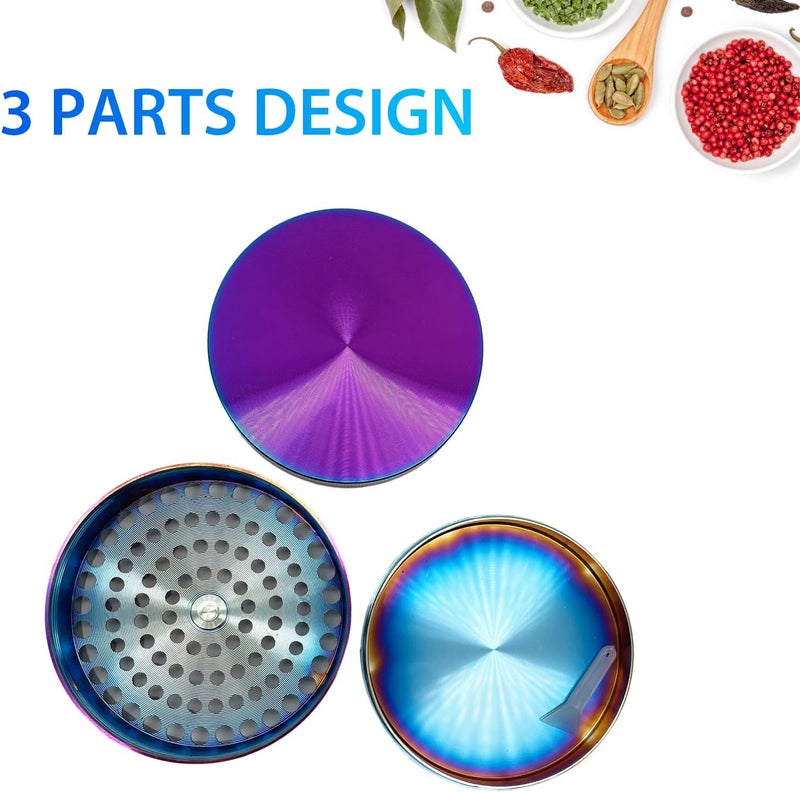 Matoolser 3 Inch Spice Grinder Mills for Kitchen (Rainbow) - Image 3