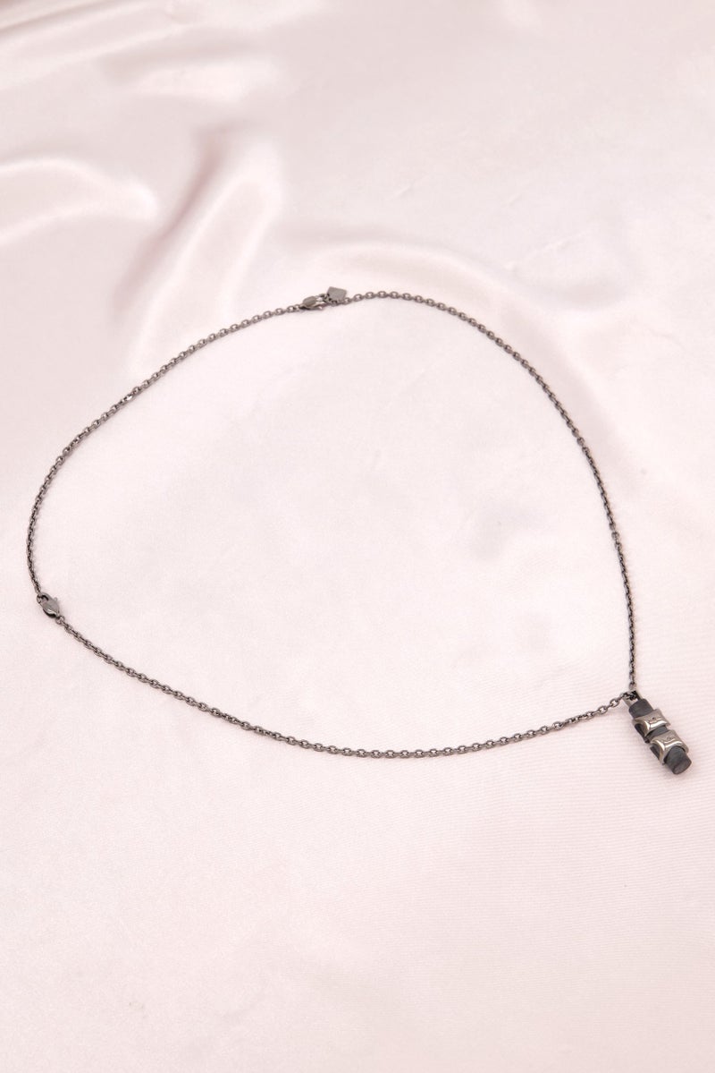 CERRUTI 1881 Men Fashion CIAGN2216802 Stainless Steel Chain Necklace, Black - Image 1