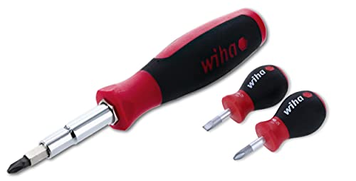 Wiha 77891 11inOne MultiDriver with SoftFinish Handle 31191 Stubby Screwdriver Set Phillips 2 and Slotted 55mm - Image 1