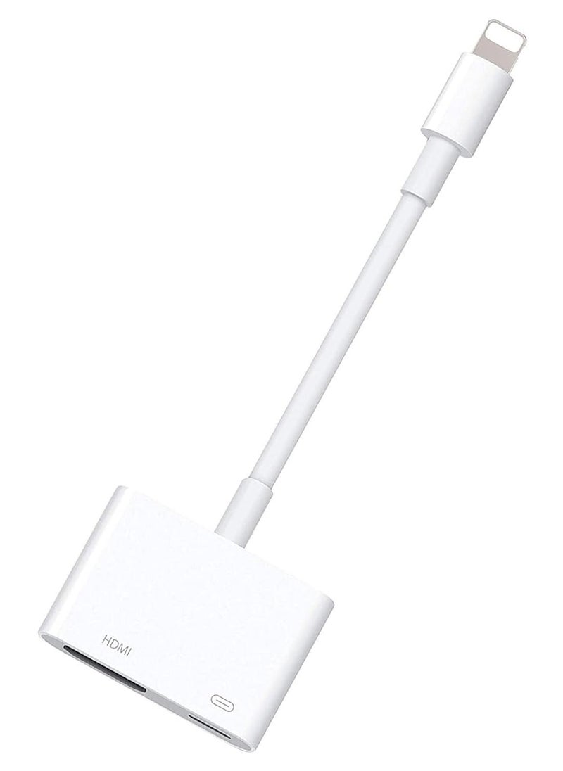ماركة غير محددة [معتمد من Apple MFi] كابل Lightning إلى HDMI – محول AV رقمي بدقة 1080P لأجهزة iPhone/iPad للتوصيل بالتلفزيون/جهاز العرض/الشاشة  - Image 1