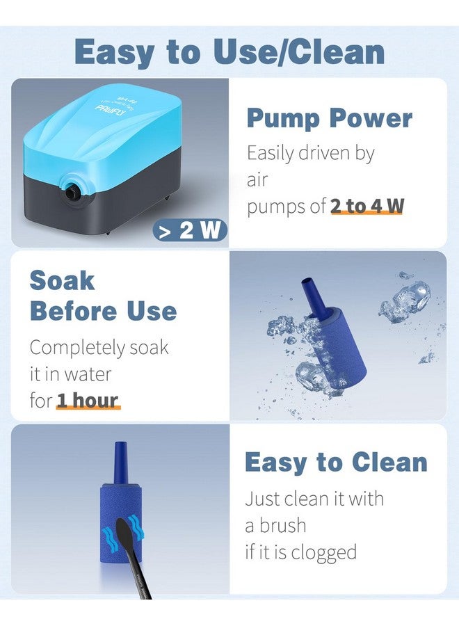 Pawfly Aquarium Air Stone 1 Inch Cylinder, Fish Tank Air Bubble Diffuser Airstone for Nano Air Pumps Small Buckets and Fish Tanks, 12 Pack - Image 3