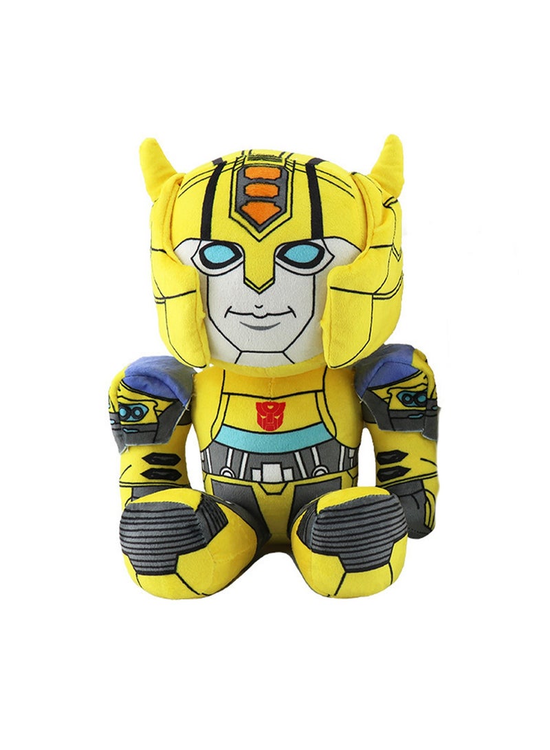 28cm Yellow Autobot Plush Toy Creative Cute Robot Doll Plush Doll Pillow, Boy Girl Gift - Image 1