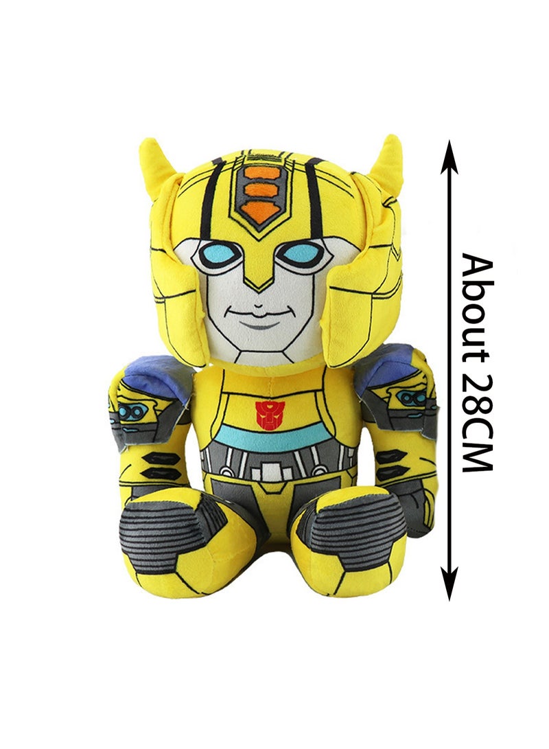 28cm Yellow Autobot Plush Toy Creative Cute Robot Doll Plush Doll Pillow, Boy Girl Gift - Image 2
