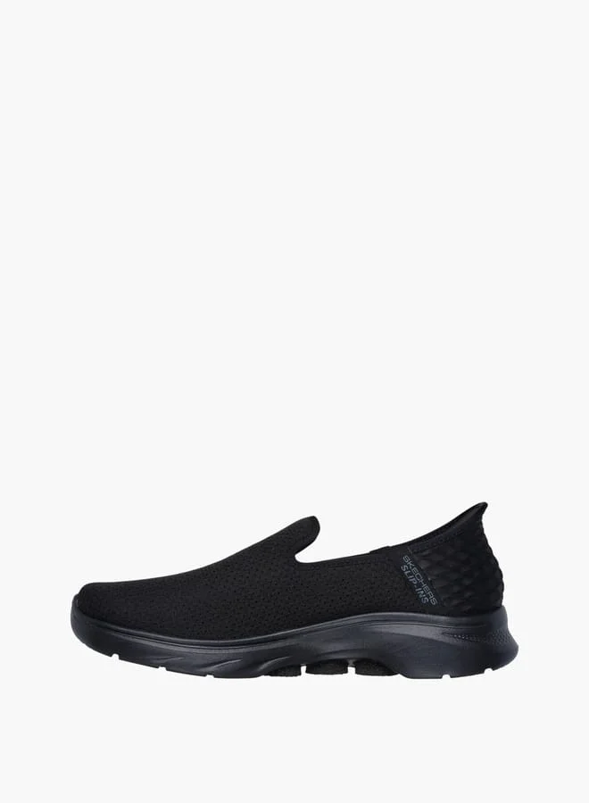 سكيتشرز Men's Logo Detail Slip-On Sneakers - GO WALK 7
