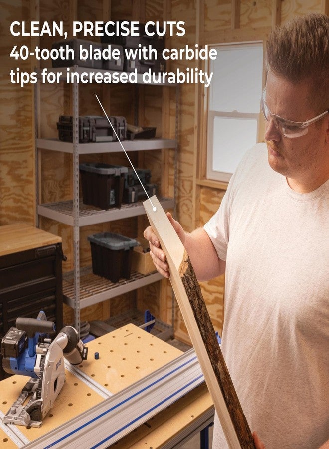 Kreg Adaptive Cutting System 48-Tooth Saw Blade - Carbide-Tipped Circular Blade - Smooth Cutting for Woodworking & Panel Projects - Laser-Cut Steel Body & Anti-Vibration Slots - KSBACS40TK - Image 3