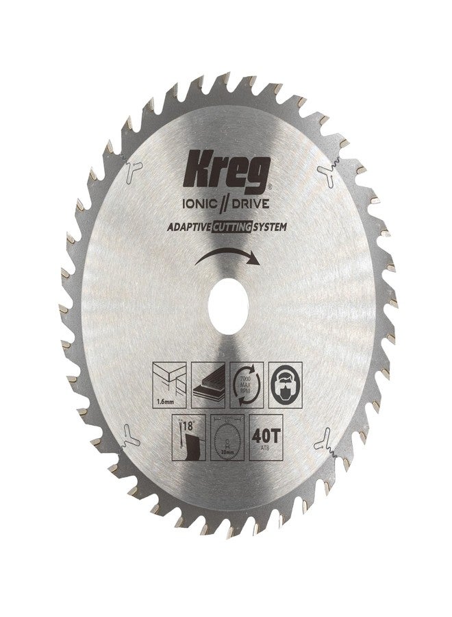 Kreg Adaptive Cutting System 48-Tooth Saw Blade - Carbide-Tipped Circular Blade - Smooth Cutting for Woodworking & Panel Projects - Laser-Cut Steel Body & Anti-Vibration Slots - KSBACS40TK - Image 1