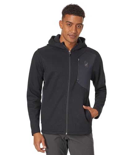 Spyder Mens Bandit Zip Fleece Ski Base Layer Jacket Black Medium - Image 1