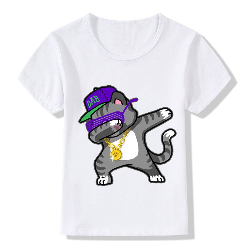 [Spot] Wisht Shirt Cute Men'S And Women'S Hip Hop Hiphop Printed Children'S Clothes Girls Round Neck Short Sleeve T-Shirt - Image 1