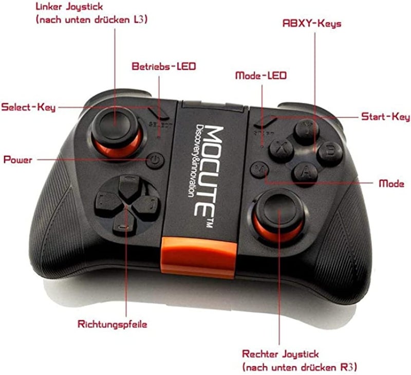 MOCUTE 050 Bluetooth Joysticks Wireless Game Controller for Android Smartphone and TV Box - Image 5