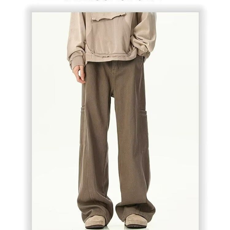 Unisex Classic Denim Jeans Loose Fit Daily Outdoor Wear - Image 1