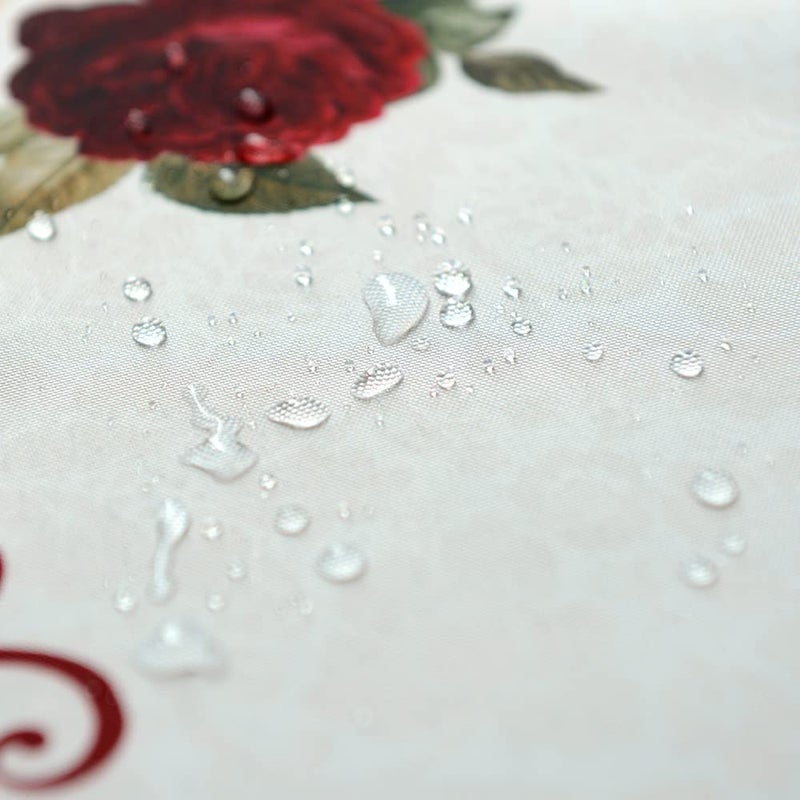 SUTAVIA Lace Embroidered Table Cloth,Rectangular Farmhouse TableCover,Classic Oblong Antique Flower Decor Macrame Tablecloth (Burgundy, Rectangle/Oblong, 52 x 70 Inch,4-6 Seats) - Image 4