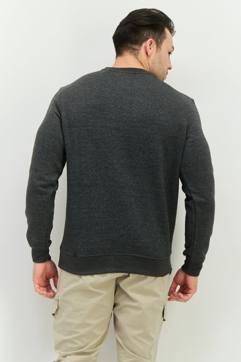 CROSSHATCH Men 2 Pieces Crew Neck Brand Logo Long Sleeve Sweatshirts, Red - Image 3