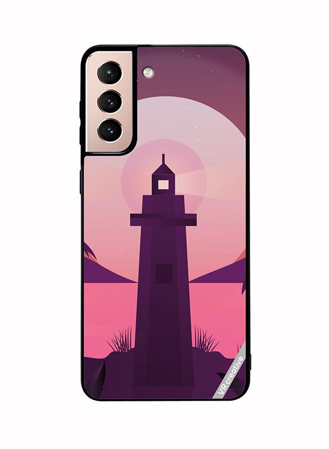 VR CREATIVE Protective Case Cover For Samsung Galaxy S21 5G Lake House Design Multicolour - Image 1