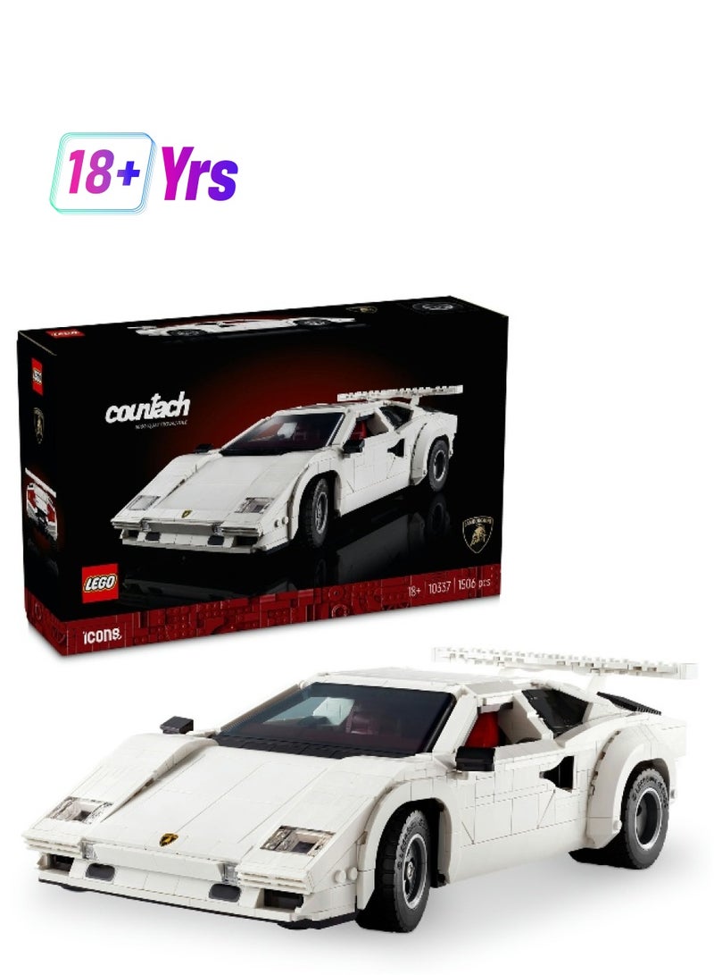 LEGO Icons Lamborghini Countach 5000 Quattrovalvole 10337 Building Set (1506 Pieces) - Image 1