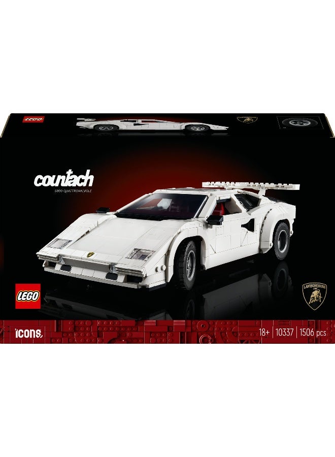 LEGO Icons Lamborghini Countach 5000 Quattrovalvole 10337 Building Set (1506 Pieces) - Image 2