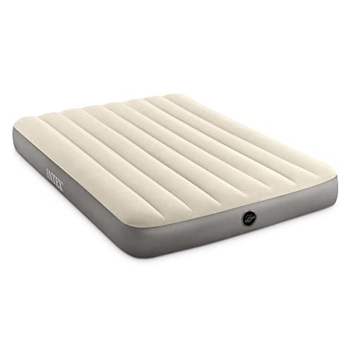 Intex 64102E Dura-Beam Standard Single-High Air Mattress: Fiber-Tech – Full Size – 10in Bed Height – 600lb Weight Capacity – Pump Sold Separately - Image 1