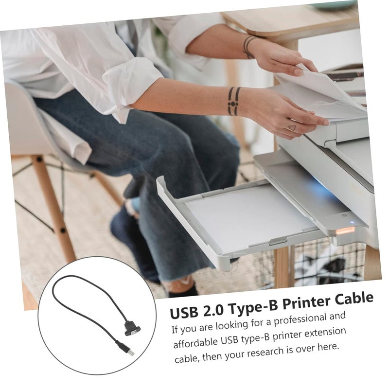 كابل تمديد طابعة USB بزاوية 90 درجة 50 سم كابل بيانات USB 2.0 للماسح الضوئي كابل تمديد عالي السرعة - Image 5