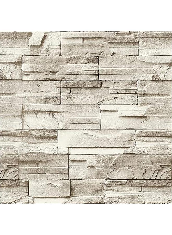 TRASSLE Wallpaper Peel and Stick Wallpaper 45CM×10M Brick Wallpaper Contact Paper Peel and Stick Backsplash for Kitchen Wallpaper Stone Wall Paper Removable Decorative Wallpaper - Image 1
