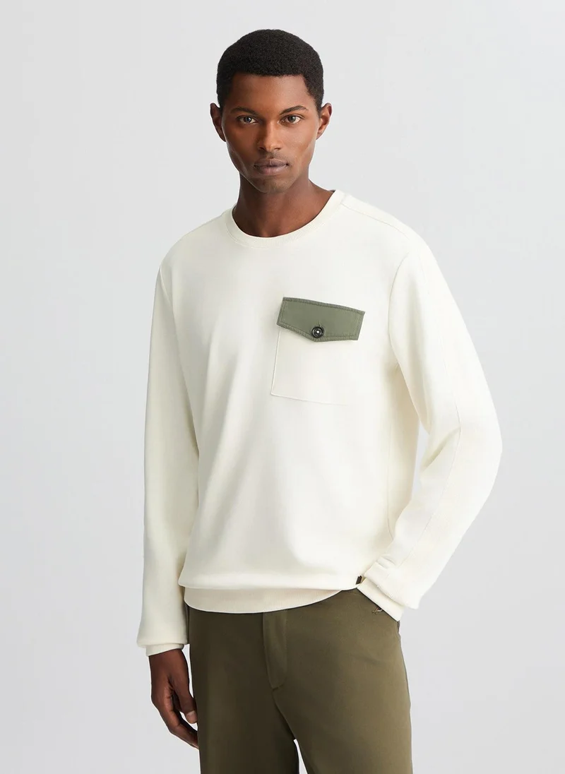 Liu Jo White Sweatshirt with Pocket