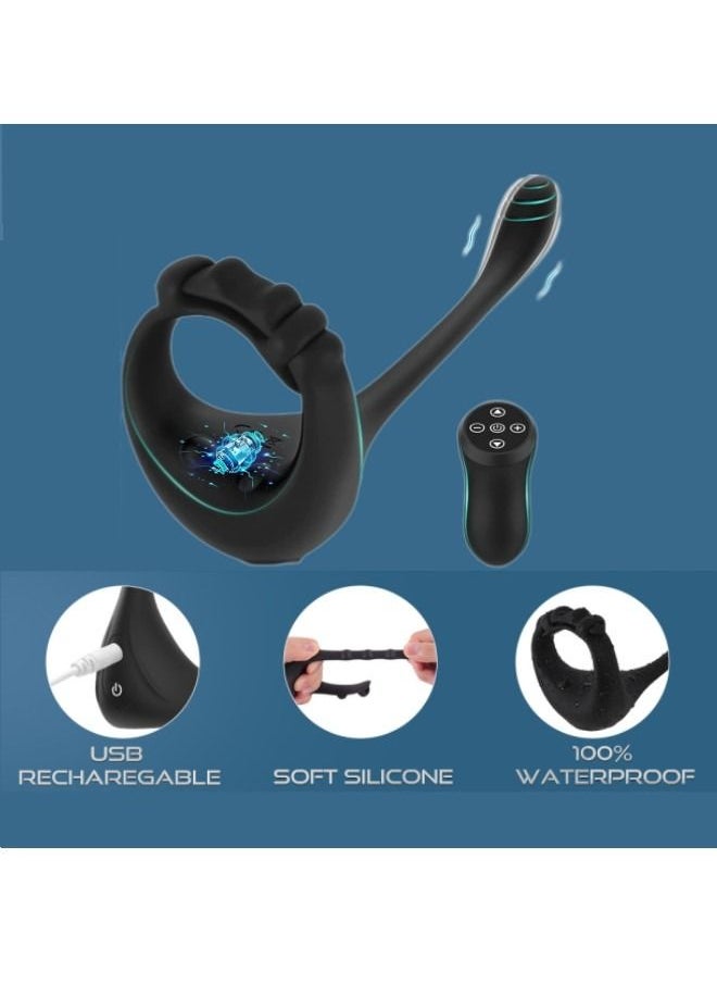 Generic - 10 Frequencies Vibrators and Stimulator for Men Black - Image 1