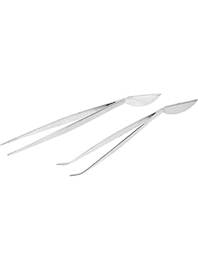 Stainless Steel Bonsai Tweezers 2PCS Ergonomic Gardening Tool for Plant Care and Soil Loosening - Image 1