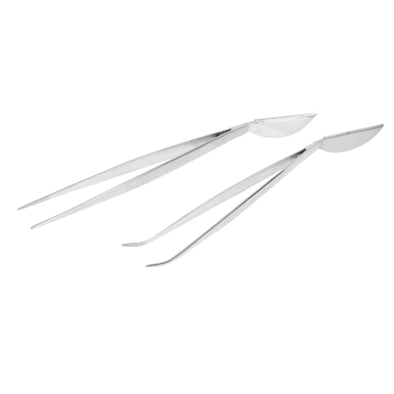Stainless Steel Bonsai Tweezers 2PCS Ergonomic Gardening Tool for Plant Care and Soil Loosening - Image 2