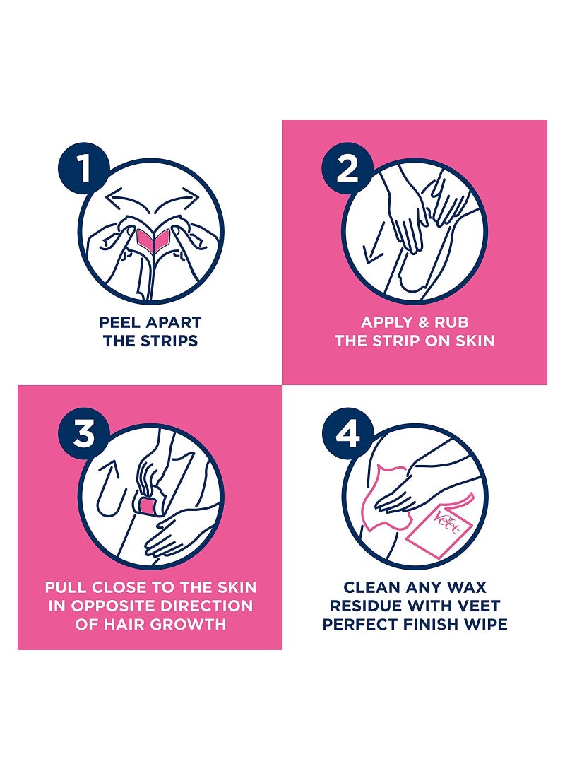 12 قطعة من شرائح الشمع الباردة لازالة الشعر للبشرة الحساسة - Image 5