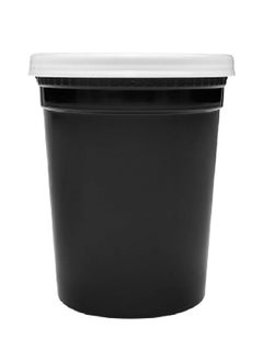 Shop & Shoppee SHOP & SHOPPEE Reusable Plastic Food Container Bowl/Tub with Air Tight Leakproof Transparent Lid for Food Delivery & Storage, Kitchen Use, Fridge/Dishwasher/Microwave Safe- 1500ml (Pack of 25, Black)  - Image 2