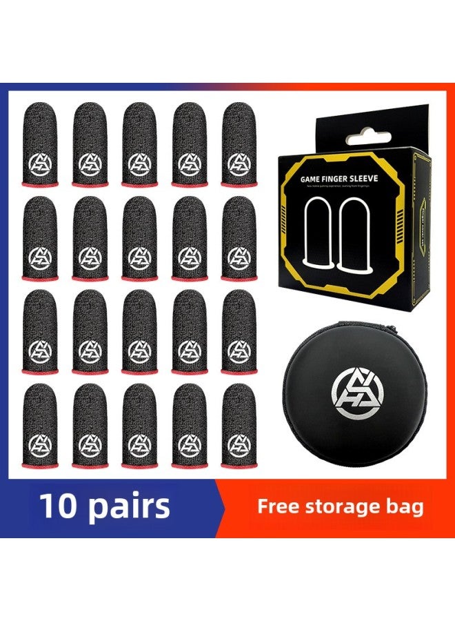 Luminous 24-pin Silver Fiber Game Finger Set Chicken Finger Set Breathable Sweat-proof Chicken King Hot-Product Color: Free Storage Bag  - Image 1
