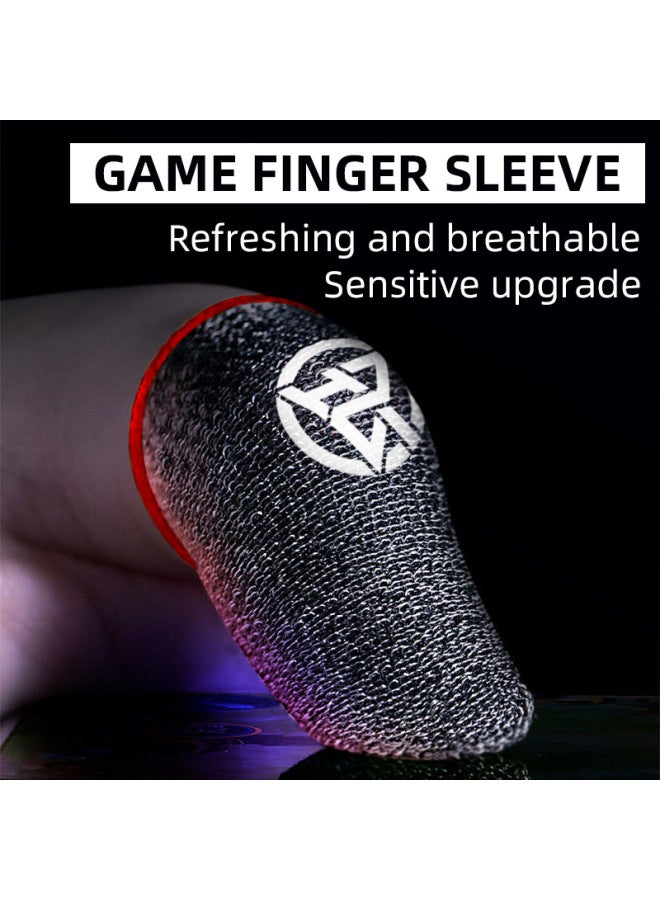 Luminous 24-pin Silver Fiber Game Finger Set Chicken Finger Set Breathable Sweat-proof Chicken King Hot-Product Color: Free Storage Bag  - Image 3