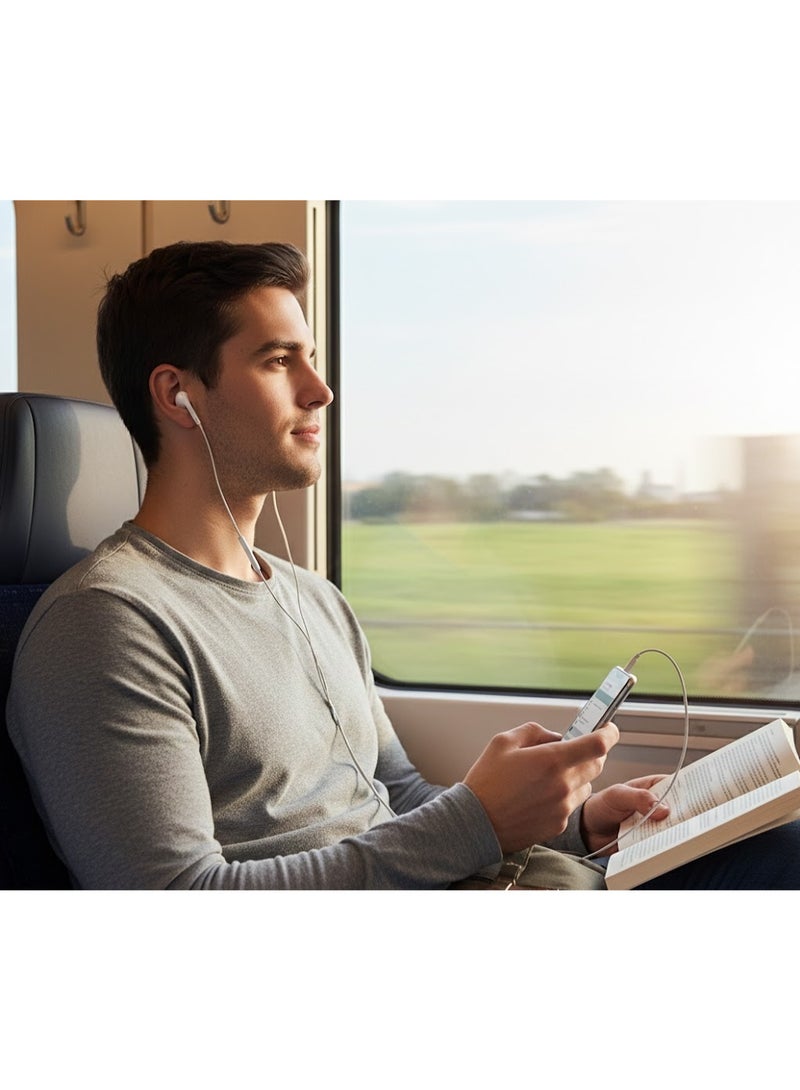 فونينج سماعة FONENG EP100 السلكية بصوت HI-FI وباس قوي – تحكم سلكي – جودة صوت عالية ومكالمات HD – لون ابيض - Image 5