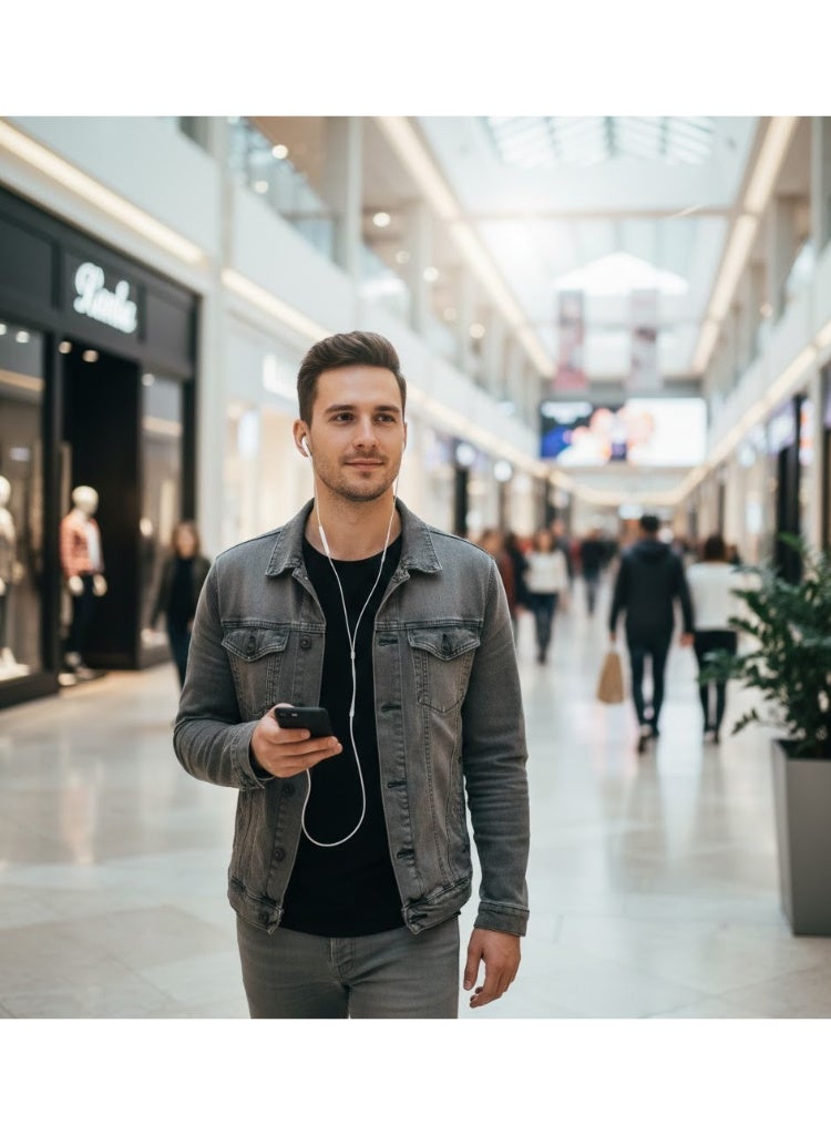 فونينج سماعة FONENG EP100 السلكية بصوت HI-FI وباس قوي – تحكم سلكي – جودة صوت عالية ومكالمات HD – لون ابيض - Image 3