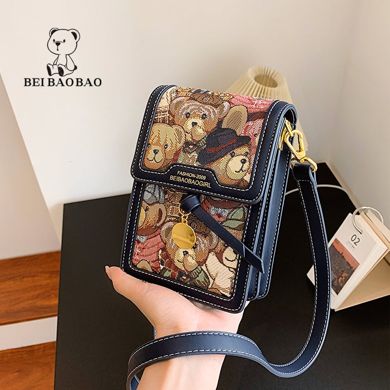 North Bag Mobile Phone Bag Women'S Fashion Women'S Bag Canvas Bag Casual Shoulder Crossbody Bag - Image 2