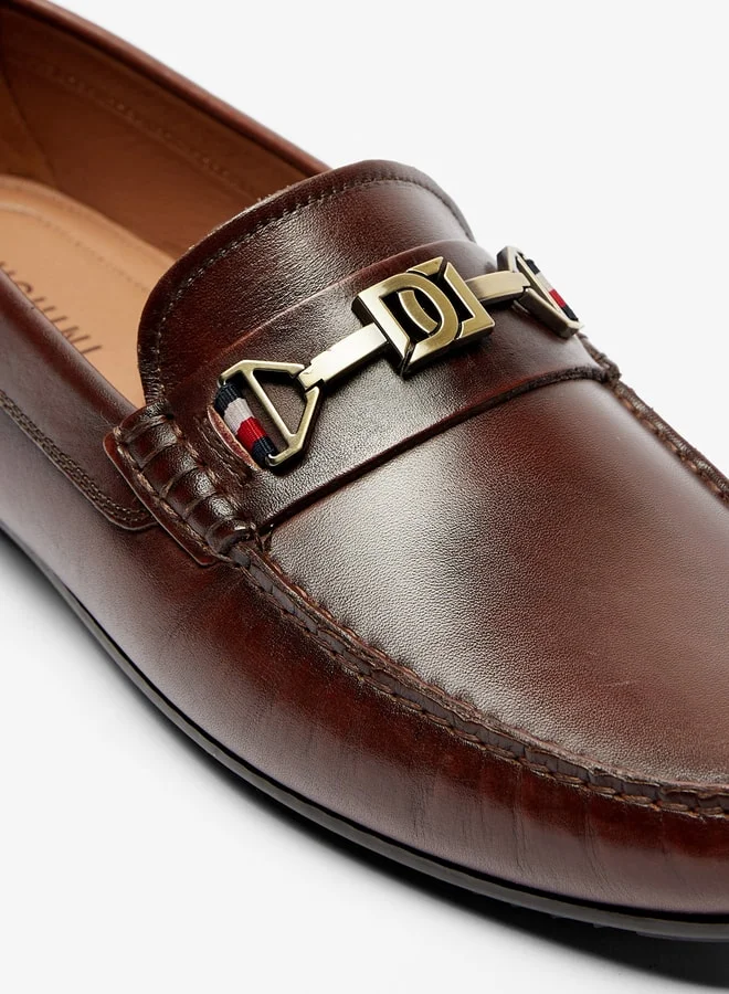 DUCHINI Men Metal Accent Moccasins